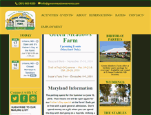 Tablet Screenshot of greenmeadowsevents.com
